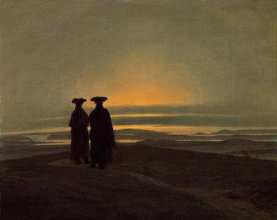 Evening Landscape with Two Men by Caspar David Friedrich